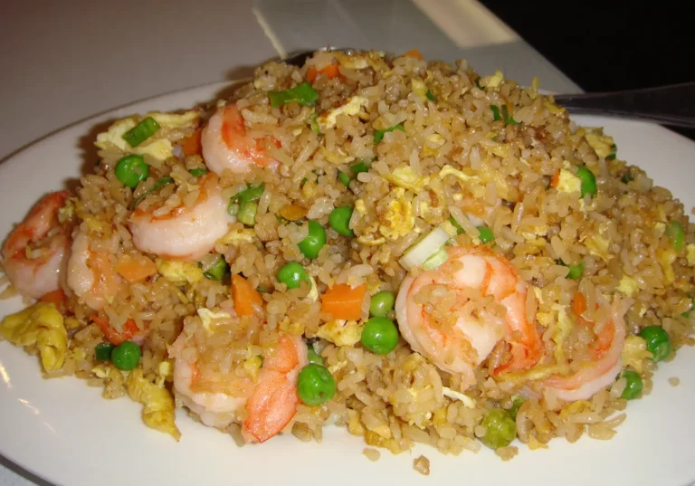 Fried rice shrimp